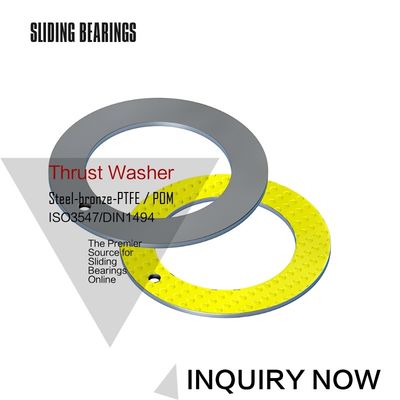 Хорошая цена. Плоская бронзовая смесь набивкой шайбы Глайтлагер покрытая ПОМ стальная для тяжелой индустрии онлайн